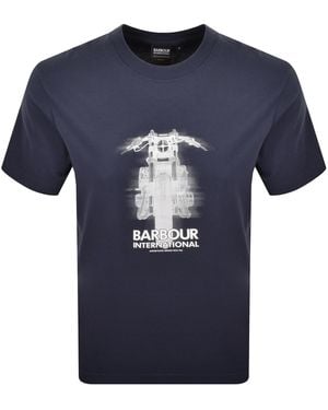 Barbour Hocking Graphic T Shirt - Blue