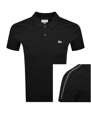 Lacoste Tape Polo T Shirt - Black
