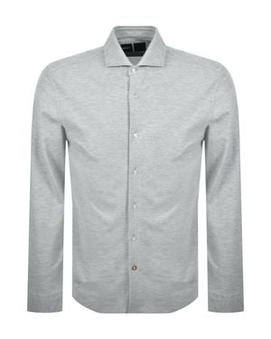 BOSS BUSINESS Boss P Hank Spread Slim Fit Shirt - Grey
