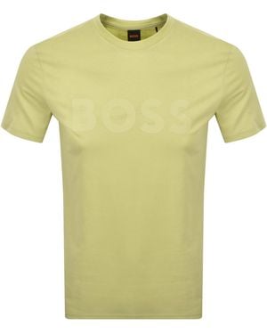 BOSS Boss Thinking 1 Logo T Shirt - Green