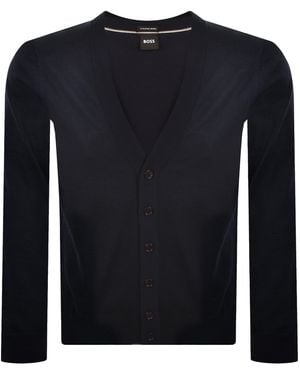 BOSS BUSINESS Boss Mardon Knit Cardigan - Blue