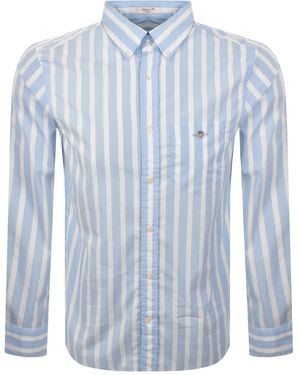 GANT Poplin Check Regular Fit Shirt - Blue