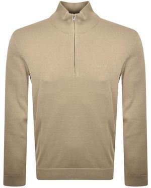HUGO San Quintus C2 Knit Jumper - Natural