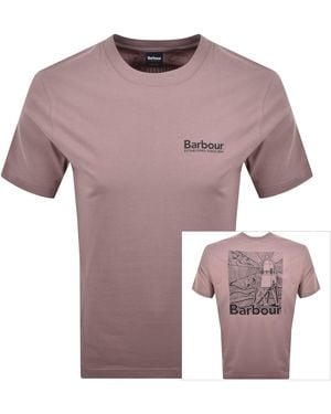 Barbour Moonwell T Shirt Ironstone - Purple