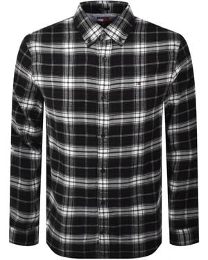 Tommy Hilfiger Flannel Check Shirt - Black