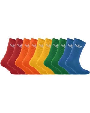 adidas Originals 10 Pack Crew Socks - Multicolor