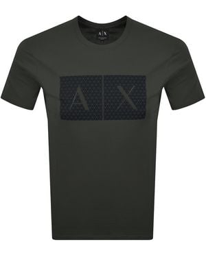 ARMANI EXCHANGE Crew Neck Logo T Shirt - Black