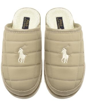 Ralph Lauren Reade Scuff Slippers - Natural