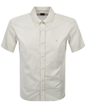 BOSS BUSINESS Boss H Liam Striped Shirt Open - Grey