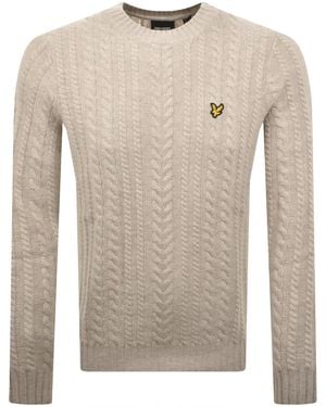 Lyle & Scott Cable Knit Sweater - Gray