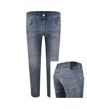 Replay Anbass Slim Fit Jeans Light Wash - Blue