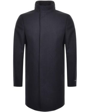 Ted Baker Funnel Neck Coat With Removable Inner - Blue