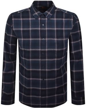 BOSS Boss Rickert Check Shirt - Blue