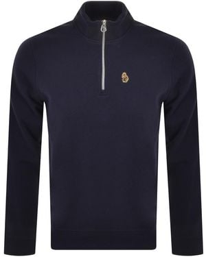 Luke 1977 Quarter Zip Sydney Sweatshirt - Blue
