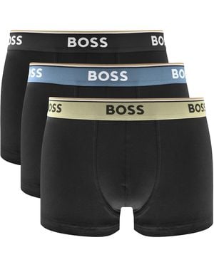 BOSS BUSINESS Boss Underwear 3 Pack Power Trunks - Black
