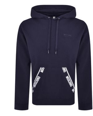 Moschino Logo Tape Hoodie - Blue