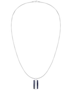 Tommy Hilfiger Dog Tag Necklace - Metallic