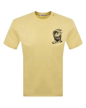 Replay Logo Graphic T Shirt Pale - Yellow