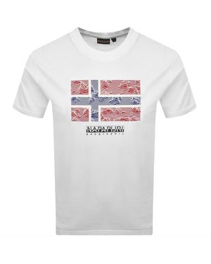Napapijri S-Drapeau T Shirt Bright - White
