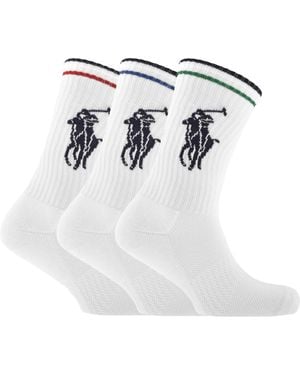 Ralph Lauren 3 Pack Socks - White
