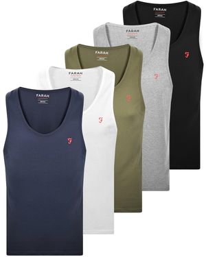 Farah Farah Borstein 5 Pack Vests - Green
