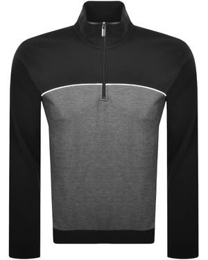 BOSS BUSINESS Boss Lounge Quarter Zip Track Top - Black