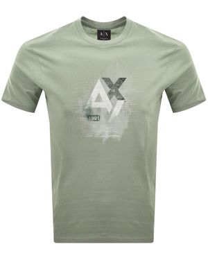 ARMANI EXCHANGE Logo T Shirt - Green