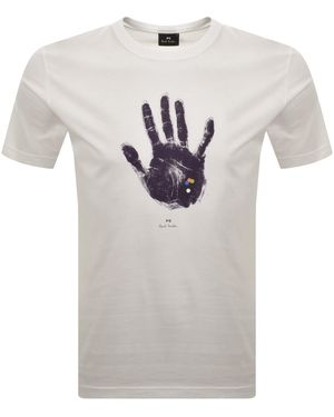 Paul Smith Hand Graphic T Shirt - Grey