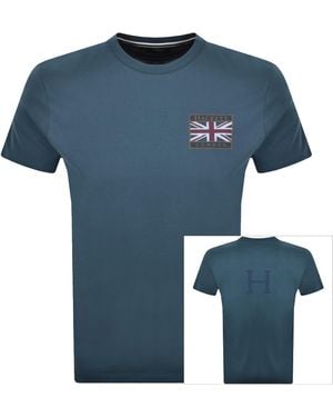Hackett Rally Union Jack T Shirt - Blue