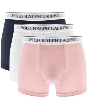 Ralph Lauren Underwear 3 Pack Trunks - Pink