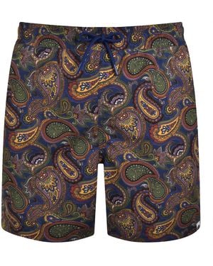 Pretty Green Paisley Swim Shorts - Blue