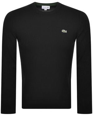 Lacoste Crew Neck Knit Jumper - Black