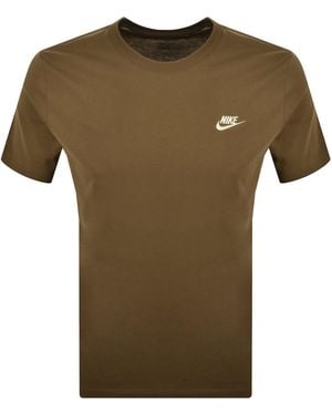 Nike Crew Neck Club T Shirt - Green