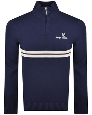 Sergio Tacchini New Dallas Quarter Zip Jumper - Blue