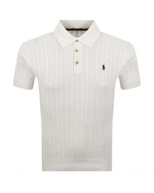 Ralph Lauren Cable Knit Polo - Grey