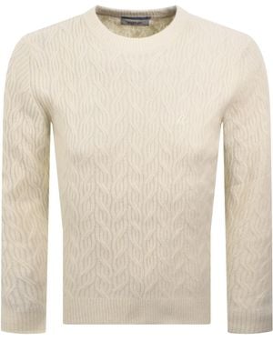 Replay Crew Neck Knit Jumper - Natural