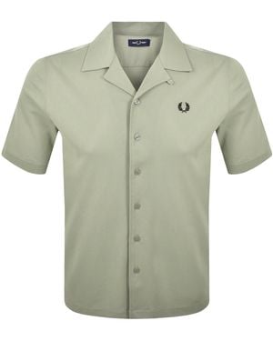 Fred Perry Revere Coller Shirt - Green