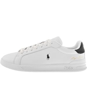Ralph Lauren Heritage Court Trainers - White