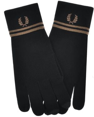 Fred Perry Merino Wool Gloves - Black