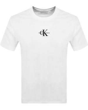 Calvin Klein Jeans Monologo T Shirt - White