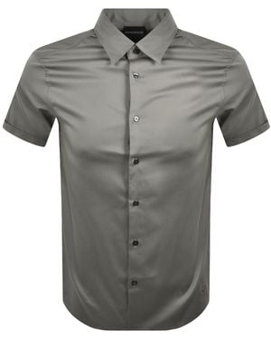 Armani Emporio Short Sleeved Shirt - Grey