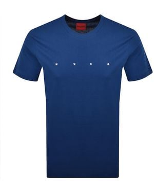 HUGO Dorosi T Shirt Open - Blue