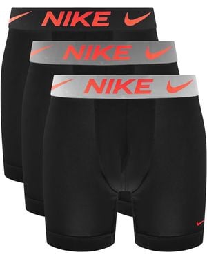 Nike Essential Micro 3 Pack Boxer Briefs - Black