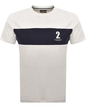 Hackett Heritage Panel T Shirt - White