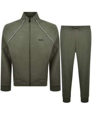 BOSS Boss Contrast Piping Tracksuit Set - Green