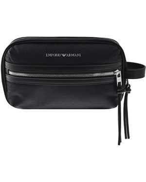 Armani Emporio Logo Wash Bag - Black