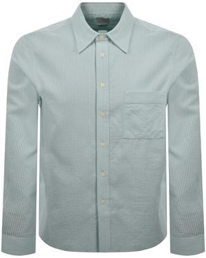 Paul Smith Long Sleeve Stripe Shirt - Blue