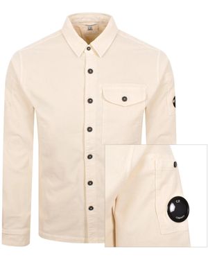 C.P. Company Cp Company Corduroy Long Sleeved Shirt - Natural