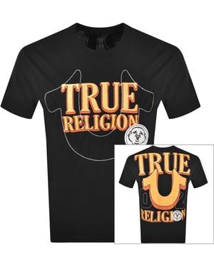 TRUE RELIGION Western Logo T Shirt Jet - Black