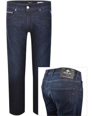 Replay Grover Straight Fit Jeans Dark Wash - Blue